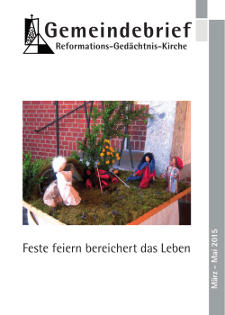 Gemeindebrief_I-15 - Reformations-GedÃ¤chtnis