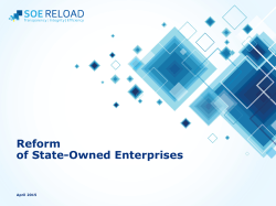 Reform of State-Owned Enterprises