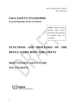 iaea safety standards functions and processes of the regulatory