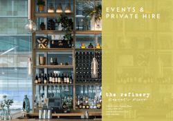 EVENTS & PRIVATE HIRE - The Refinery Regent`s Place