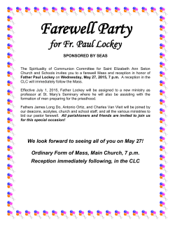 Farewell Party for Fr. Paul Lockey