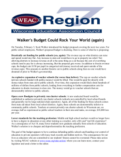 Walker`s Budget Could Rock Your World (again)