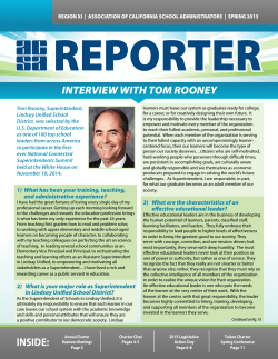INTERVIEW WITH TOM ROONEY INSIDE: