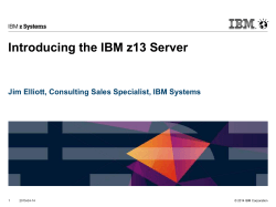 Introducing the IBM z13 Server - Individual CMG Regions and SIGs