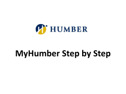 MyHumber Step by Step - Program Availability