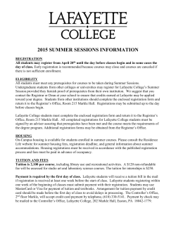 1998 lafayette college summer sessions information