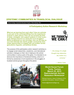 epistemic communities in translocal dialogue