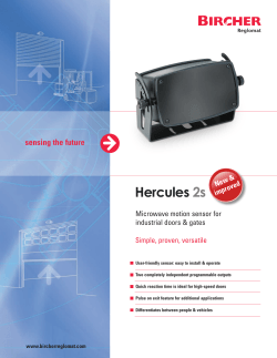 Hercules 2s Brochure - Bircher Reglomat AG