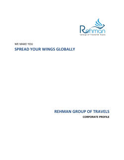SPREAD YOUR WINGS GLOBALLY REHMAN GROUP OF TRAVELS