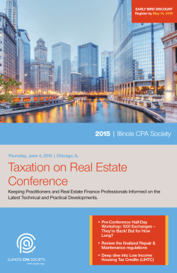 ICPAS Taxation on Real Estate Conference Update