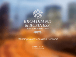 Planning Next Generation Networks
