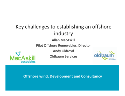 Key challenges to establishing an offshore industry - RE