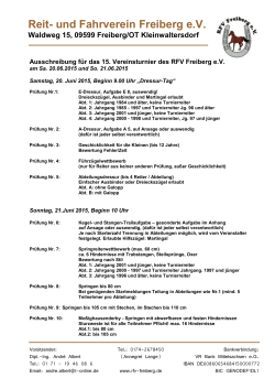 RFV Freiberg e - Reit- und Fahrverein Freiberg e.V.