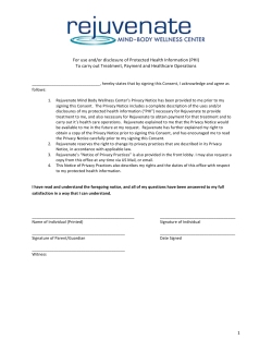 Child Therapy Form - Rejuvenate Chiropractic Center