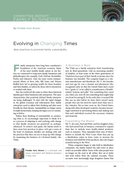 Evolving in Changing Times: Best practices to promote family