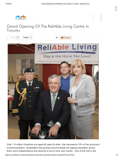 Grand Opening of the ReliAble Living Centre in Toronto â eieihome