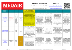 Medair Vacancies Jun-15
