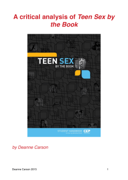 Carson 2015 Review - Teen Sex by the Book
