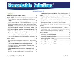 FAQ - Remarkable Solutions
