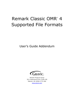 Remark Classic OMR 4 Supported File Formats