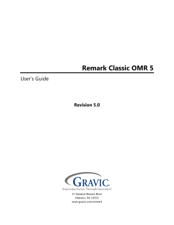Remark Classic OMR User`s Guide