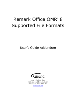 Remark Office OMR 8 Supported File Formats