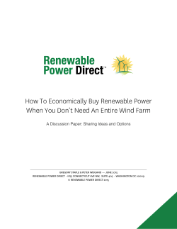 How To Economically Buy Renewable Power When You Don`t Need