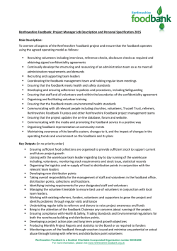 Job Description - Renfrewshire Foodbank