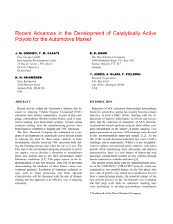 recent advances in the development of active polyols for the