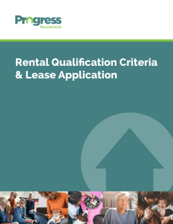 Rental Qualification Criteria & Lease Application