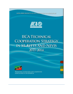 Contents of the Technical Cooperation Strategy St. Kitts and Nevis