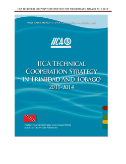 iica technical cooperation strategy for trinidad and tobago 2011