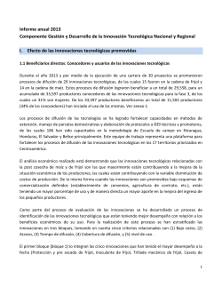 Informe anual 2013 Componente GestiÃ³n y Desarrollo de la