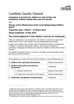 pdf Single inspection of LA children`s services and