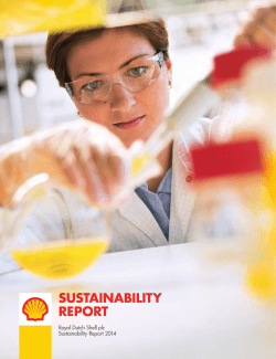 Shell Sustainability Report 2014 (PDF, 60 pages)