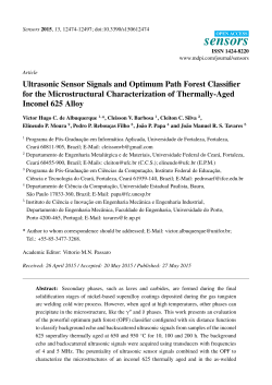 Ultrasonic Sensor Signals and Optimum Path Forest