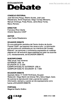Debate - Repositorio Digital FLACSO Ecuador