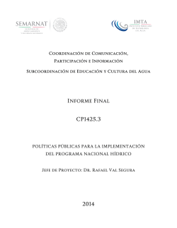 Informe Final CP1425.3 2014 - Instituto Mexicano de TecnologÃ­a del