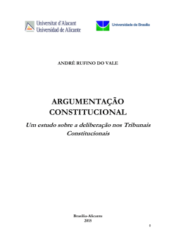 argumentaÃ§Ã£o constitucional - RepositÃ³rio Institucional da UnB