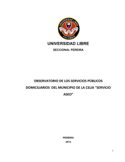 servicio aseo - Universidad Libre Seccional Pereira