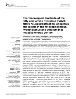 Pharmacological blockade of the fatty acid amide
