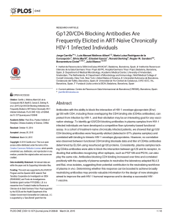 Gp120/CD4 Blocking Antibodies Are Frequently