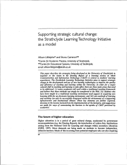 Supporting strategic cultural change: the Strathclyde