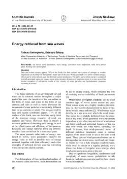 Energy retrieval from sea waves - Scientific Journals of the Maritime