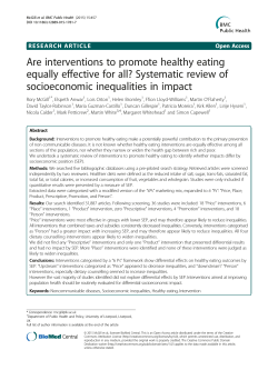 Are interventions to promote healthy eating equally effective for all