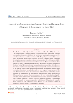 Does Mycobacterium bovis contribute to the case load of human