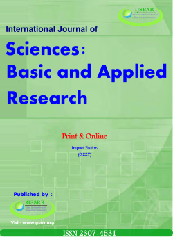 Sciences: Basic and Applied Research