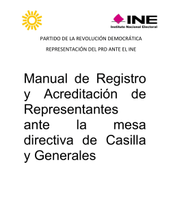 Manual de Registro y AcreditaciÃ³n de Representantes ante la mesa