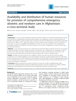 Faqir 2015 Availability and distribution of human
