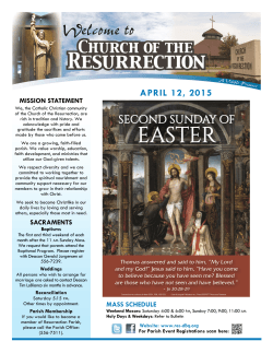APRIL 12, 2015 - Church of the Resurrection